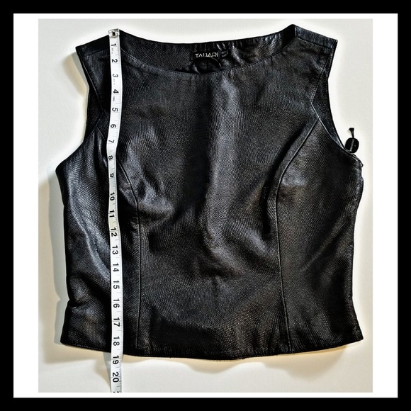 Tahari Tops - Tahari Leather Vest Size 6